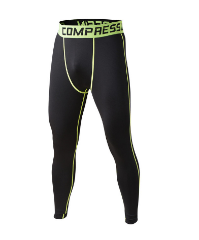 Green Stripe - Free Flow Base Armour Layer Compression Pants