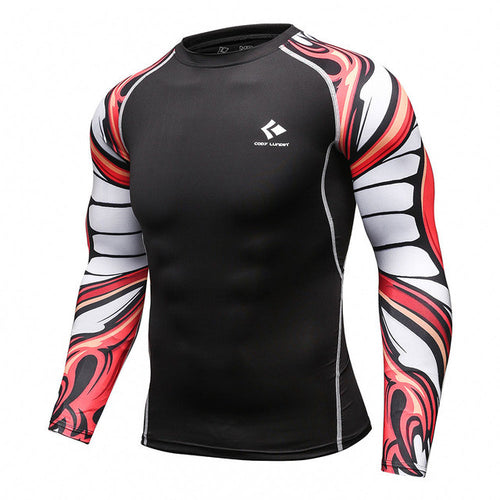 Red Wave MMA Compression Shirt Rashguard