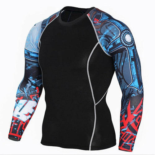 Iron Man MMA Compression Shirt Rashguard